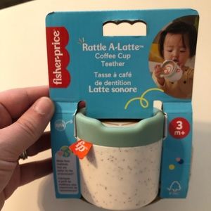 Brand New fisher price Rattle-a-Latte coffee cup teether